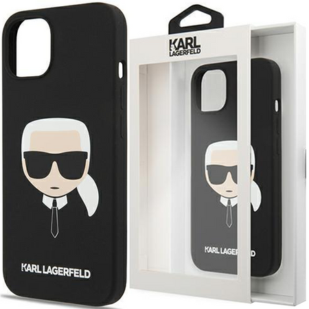 Karl Lagerfeld KLHMP14MSLKHBK iPhone 14 Plus 6,7" hardcase czarny/black Silicone Karl`s Head Magsafe