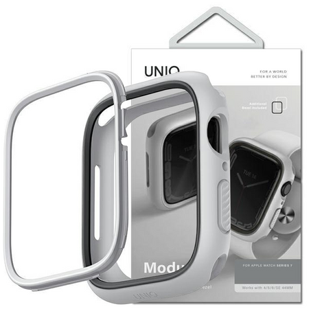 UNIQ etui Moduo Apple Watch Series  4/5/6/7/8/SE 44/45mm kredowy-szary/chalk-grey