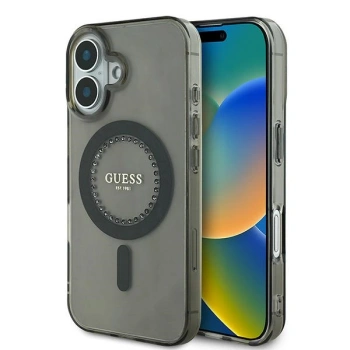 GUESS ETUI DO IPHONE 16 6.1 Z DO MAGSAFE I HARDCASE Z KAMIENIAMI IML