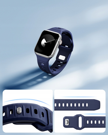 INNOSTYLE PASEK DO ZEGARKA SMARTWATCH 42 44 45 46 49 MM SILIKONOWY GRANAT