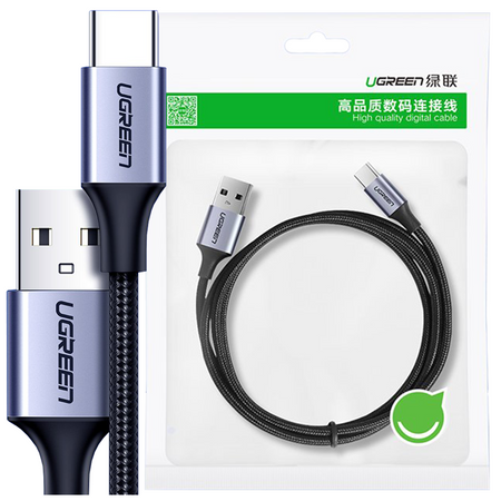 Ugreen kabel przewód USB - USB Typ C Quick Charge 3.0 3A 1m szary (60126)