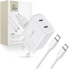 TECH-PROTECT ŁADOWARKA SIECIOWA 20W DO IPHONE 12 13 14 15 PD Z KABLEM USB-C