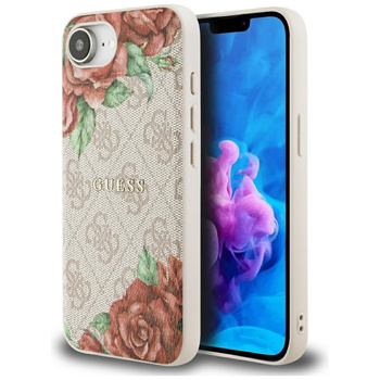 GUESS ETUI CASE MAGNETYCZNE DO IPHONE 16E DO MAGSAFE 4G Z KWIATOWYM PRINTEM
