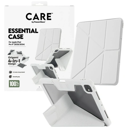 Etui Care by PanzerGlass Y fold do iPad Pro 11" 2025 / 2024 - jasnoszare