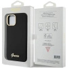 Etui Guess Silicone Script Metal Logo & Frame na iPhone 15 - czarne