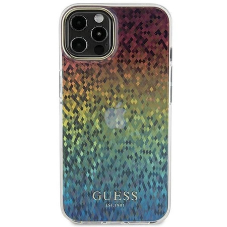 Etui Guess IML Faceted Mirror Disco Iridescent na iPhone 12/12 Pro - wielokolorowe