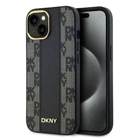DKNY ETUI HARDCASE DO IPHONE 14 15 13 DO MAGSAFE SKÓRA CHECKERED MONO