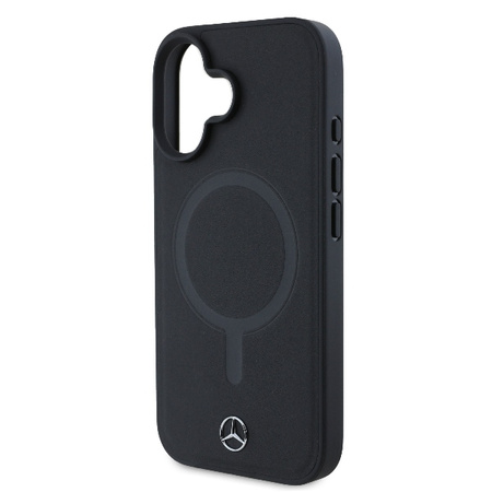 MERCEDES CASE HARDCASE DO IPHONE 16 6.1 DO MAGSAFE SKÓRZANE PLAIN SMOOTH