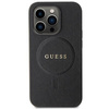 Etui Guess GUHMP14LPSAHMCK na iPhone 14 Pro - czarne Saffiano MagSafe