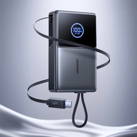JOYROOM POWERBANK JR-PR1 10000MAH 22,5W Z WBUDEDZONYM KABLEM USB-C