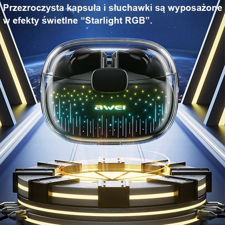 AWEI SŁUCHAWKI BLUETOOTH 5.3 T52 PRO2TWS+ DO TELEFONÓW Z STACJĄ DOKUJĄCĄ