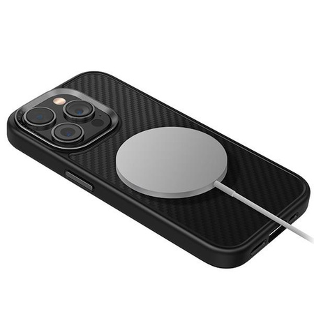UNIQ etui Keva iPhone 15 Pro 6.1" Magclick Charging czarny/carbon black