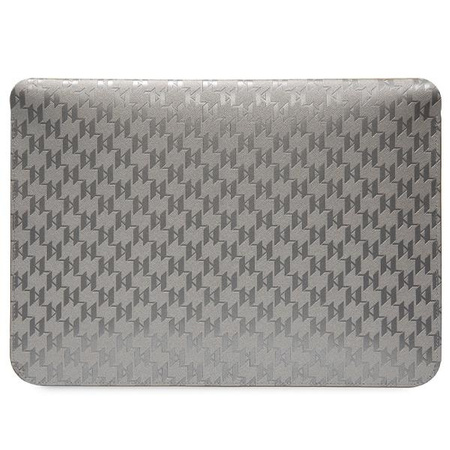 Etui Karl Lagerfeld Sleeve KLCS14SAKHPKG 14" - srebrne Saffiano Monogram Ikonik