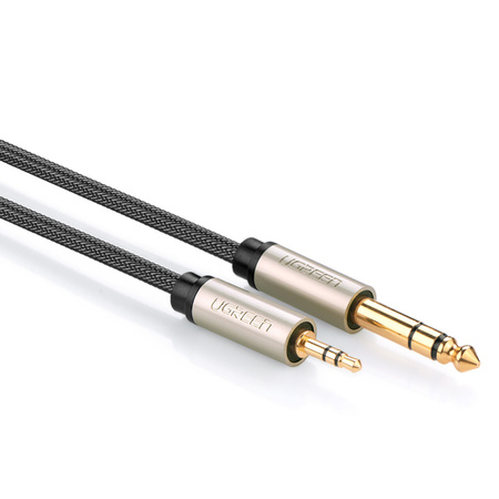 Ugreen kabel przewód audio TRS mini jack 3,5mm - jack 6,35mm 1m szary