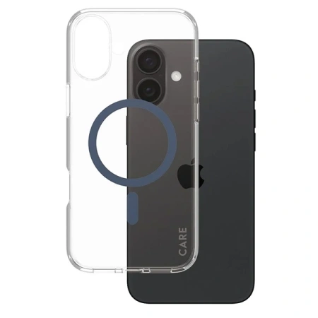 Etui CARE by PanzerGlass Flagship Case z MagSafe na iPhone 16 Plus - niebieskie