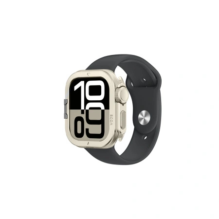 Etui metalowe AMAZINGTHING Titan Pro na Apple Watch 11 46mm aluminiowe - tytanowe