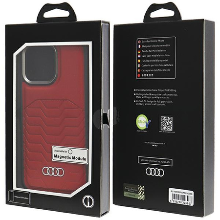 AUDI ETUI HARDCASE DO IPHONE 15 PRO MAX 6.7 DO MAGSAFE Z SYNTETYCZNEJ SKÓRY