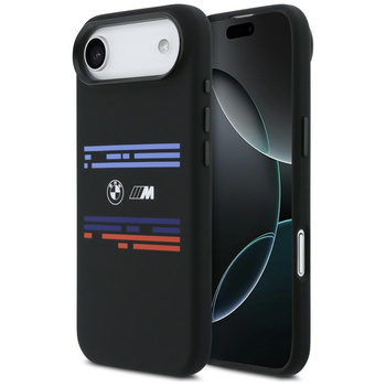 Etui BMW M Silicon Horizontal Line       MagSafe do iPhone Air czarny