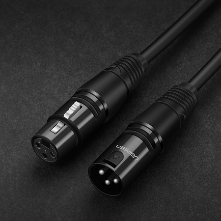 Ugreen przedłużacz kabel audio przewód mikrofonowy do mikrofonu XLR (żeński) - XLR (męski) 3 m (AV130)