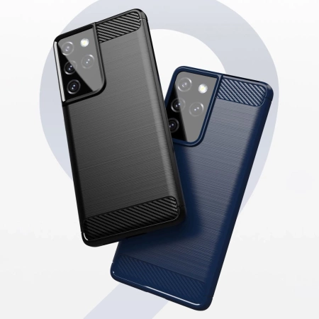HURTEL ETUI CARBON CASE DO SAMSUNG GALAXY S21 ULTRA 5G ELASTYCZNE POKROWIEC