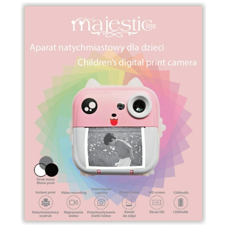 MAJESTICLINE APARAT NATYCHMIASTOWY DLA DZIECI DO ZABAWY Z DRUKOWANIEM