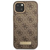 Guess GUHMP14SU4GPRW iPhone 14 6,1" brązowy/brown hard case 4G Logo Plate MagSafe