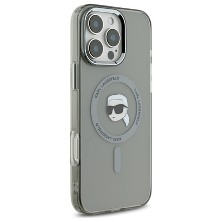 KARL LAGERFELD CASE DO IPHONE 16 PRO 6.3 HARDCASE METAL KARL HEAD
