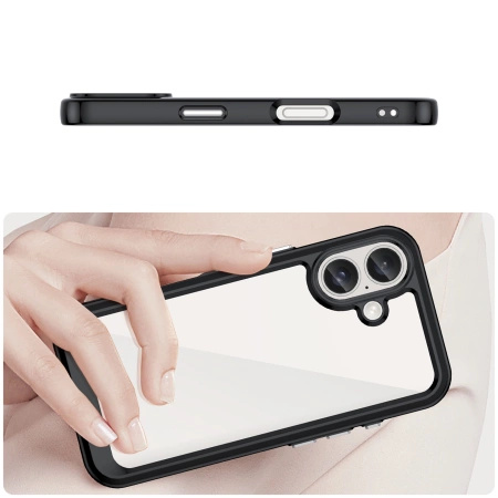 HURTEL ETUI OUTER SPACE CASE DO IPHONE 16 Z ŻELOWĄ RAMKĄ IDEALNE DO OCHRONY