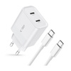 TECH-PROTECT ŁADOWARKA SIECIOWA 20W DO IPHONE 12 13 14 15 PD Z KABLEM USB-C