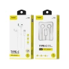 FONENG słuchawki przewodowe T36 USB-C z mikrofonem 1.2M Biały