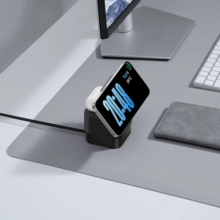 Ładowarka indukcyjna Baseus MagPro 3w1 25W kompatybilna z MagSafe do telefonu i smartwatcha - czarna