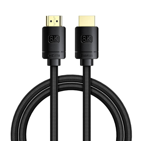 BASEUS KABEL HDMI 2.1 DO TV 8K 60HZ 3D HDR 48GBPS 1M WYSOKA ROZDZIELCZOŚĆ