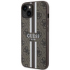 Etui Guess GUHMP14SP4RPSW na iPhone 14 - brązowe 4G Printed Stripes MagSafe