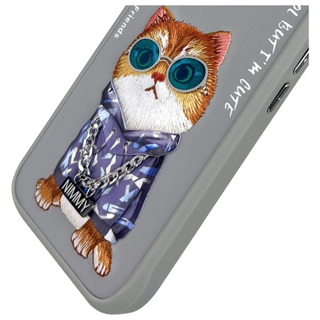 NIMMY ETUI CASE DO IPHONE 16 6.1 Z MOTYWEM CAT GLASSES STYLOWE OCHRONA