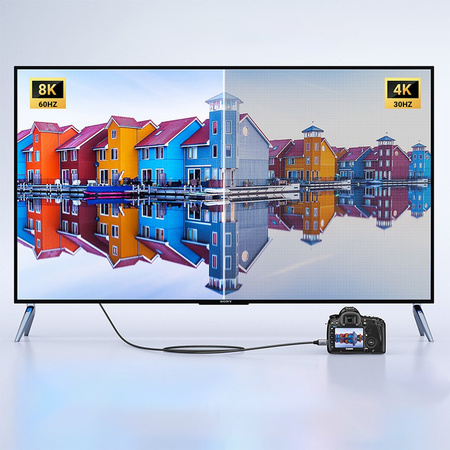 Kabel mini HDMI - HDMI Ugreen HD163 8K 2m - szary