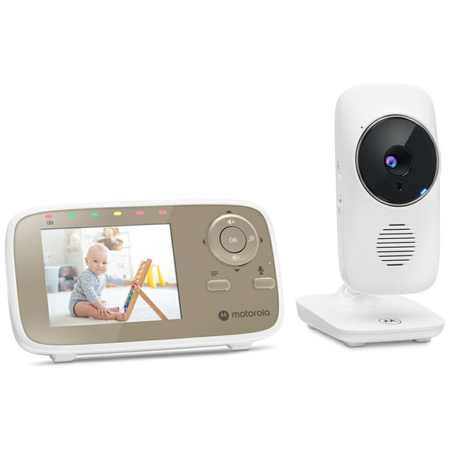 Niania elektroniczna Motorola VM483      monitor wideo 2.8" biało-złoty