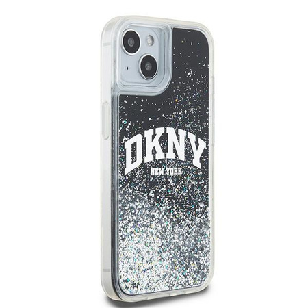 DKNY ETUI HARDCASE LIQUID GLITTER BIG LOGO DO IPHONE 15 PLUS 14 PLUS 6.7