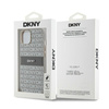 DKNY ETUI HARDCASE DO IPHONE 14 15 136.1 LEATHER MONO STRIPE & METAL LOGO