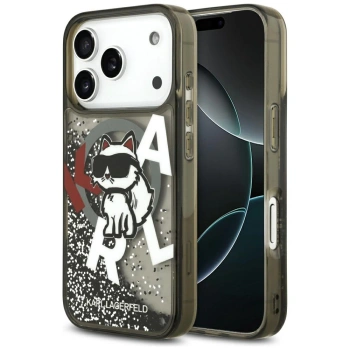 KARL LAGERFELD ETUI LIQUID GLITTER CHOUPETTE LOGO MAGSAFE DO IPHONE 17 PRO
