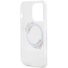 Etui Guess IML Flowers Wreatch MagSafe na iPhone 15 Pro - przezroczyste