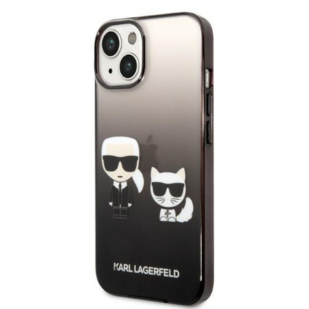 Karl Lagerfeld KLHCP14STGKCK iPhone 14 6,1" hardcase czarny/black Gradient Ikonik Karl & Choupette