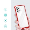 Clear 3in1 etui do Samsung Galaxy A32 5G żelowy pokrowiec z ramką czerwony