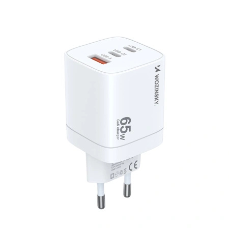 WOZINSKY ŁADOWARKA 65W SIECIOWA 2X USB-C DO TELEFONÓW I URZĄDZEŃ MOBILNYCH