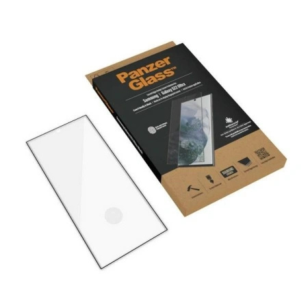 Szkło PanzerGlass E2E Microfracture antybakteryjne na Samsung Galaxy S22 Ultra - z czarną ramką