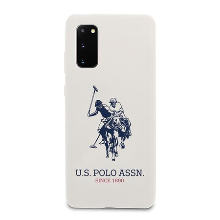 Etui U.S. Polo Assn. Silicone Collection na Samsung Galaxy S20 - białe