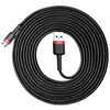 BASEUS KABEL USB DO MICRO USB DO TELEFON TABLET 2A 3M MOCNY CZARNY CZERWONY