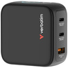 Ładowarka sieciowa Verbatim Mini GaN 65W 2xUSB-C PD/1x USB-A QC adapter UE/UK/USA czarny 30238