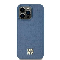 DKNY ETUI HARDCASE DO IPHONE 15 14 13 DO MAGSAFE Z LOGO METALOWYM WZÓR