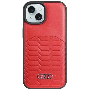 AUDI SYNTHETIC LEATHER CASE DO IPHONE 15 6.1 DO MAGSAFE HARDCASE WYSOKA
