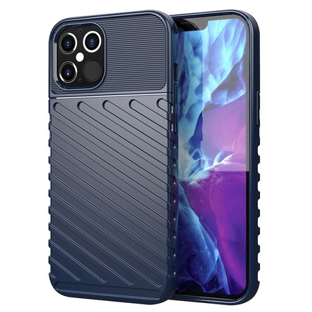Thunder Case elastyczne pancerne etui pokrowiec Samsung Galaxy S21 Ultra 5G niebieski